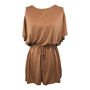 Apricot Romper with Back Twist Cowl