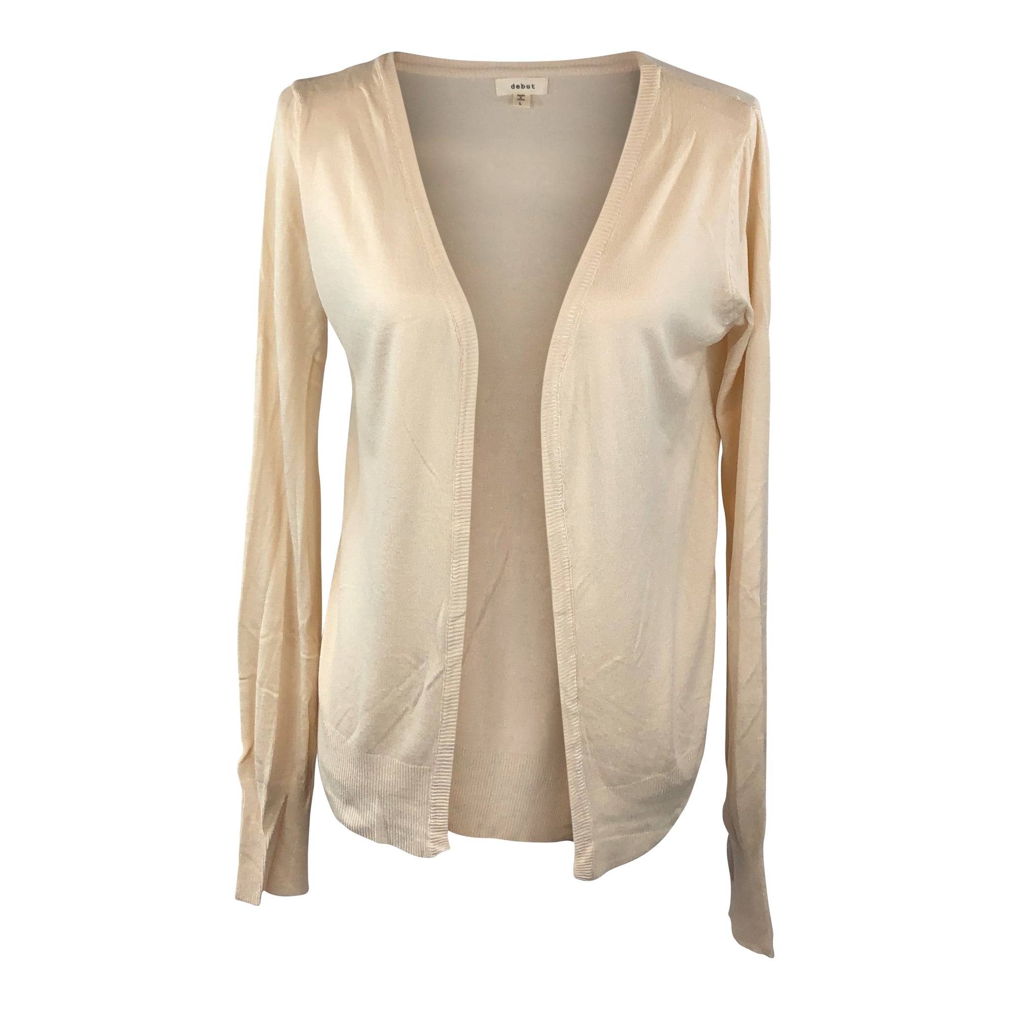 Beige Open Cardigan